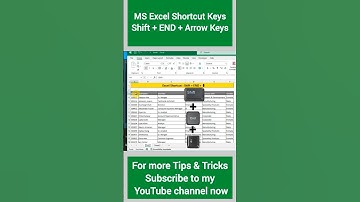 Shift + END + Arrow Keys | Excel tips and tricks at your fingertips #excelshorts #shortsfeed #excel