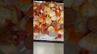 Sheet Pan Kielbasa &amp; Roasted Veggies #foryou #food #recipe #fyp