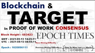 Calculating Target difficulty in Bitcoin Blockchain (V-8)