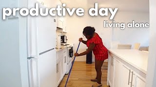 A PRODUCTIVE DAY IN MY LIFE living alone | clean with me