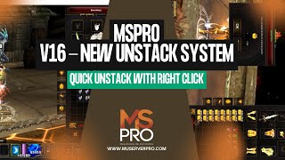 MSPro - New Unstack System (Quick Unstack with Right Click)