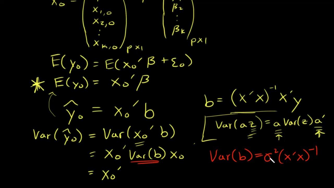 Multiple Linear Regression Deriving the Confidence Interval for Mean ...