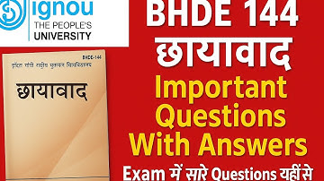 BHDE 144  Important Questions | BHDE 144  Sample Paper | BHDE 144  Previous year Questions