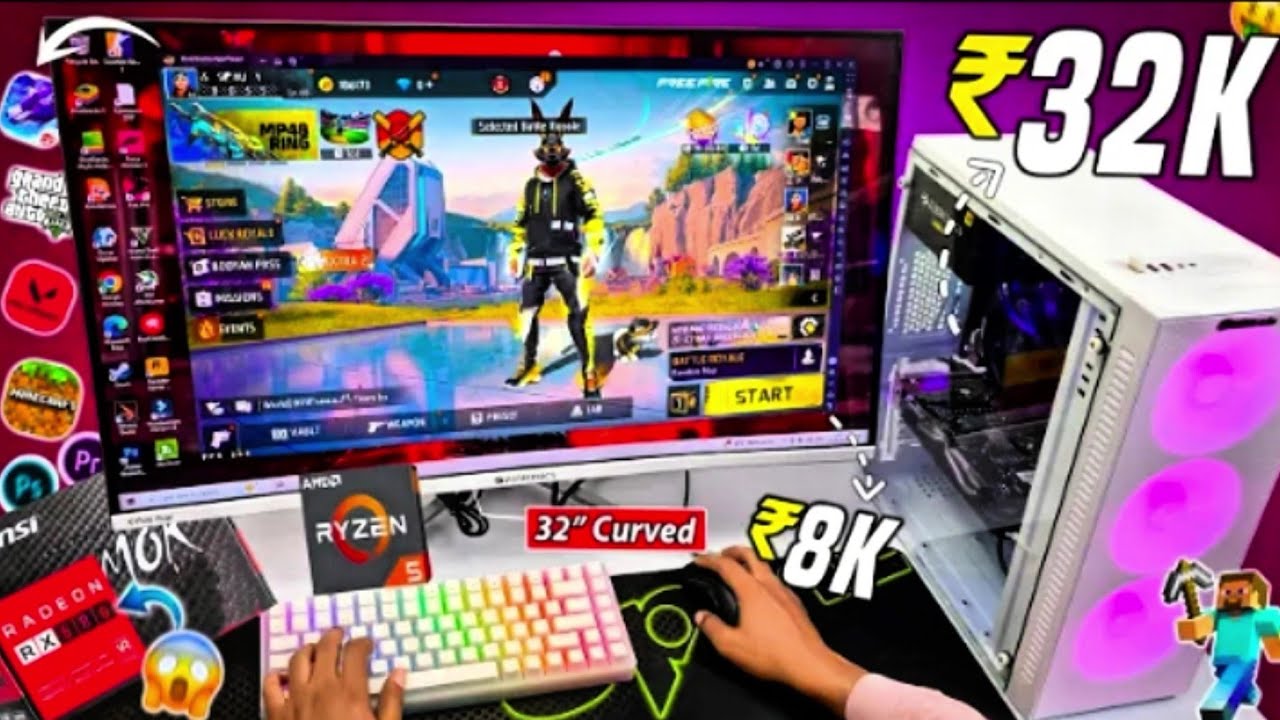 My First Gaming PC Setup Tour... Ryzen 5 5600G Build GAMING PC 