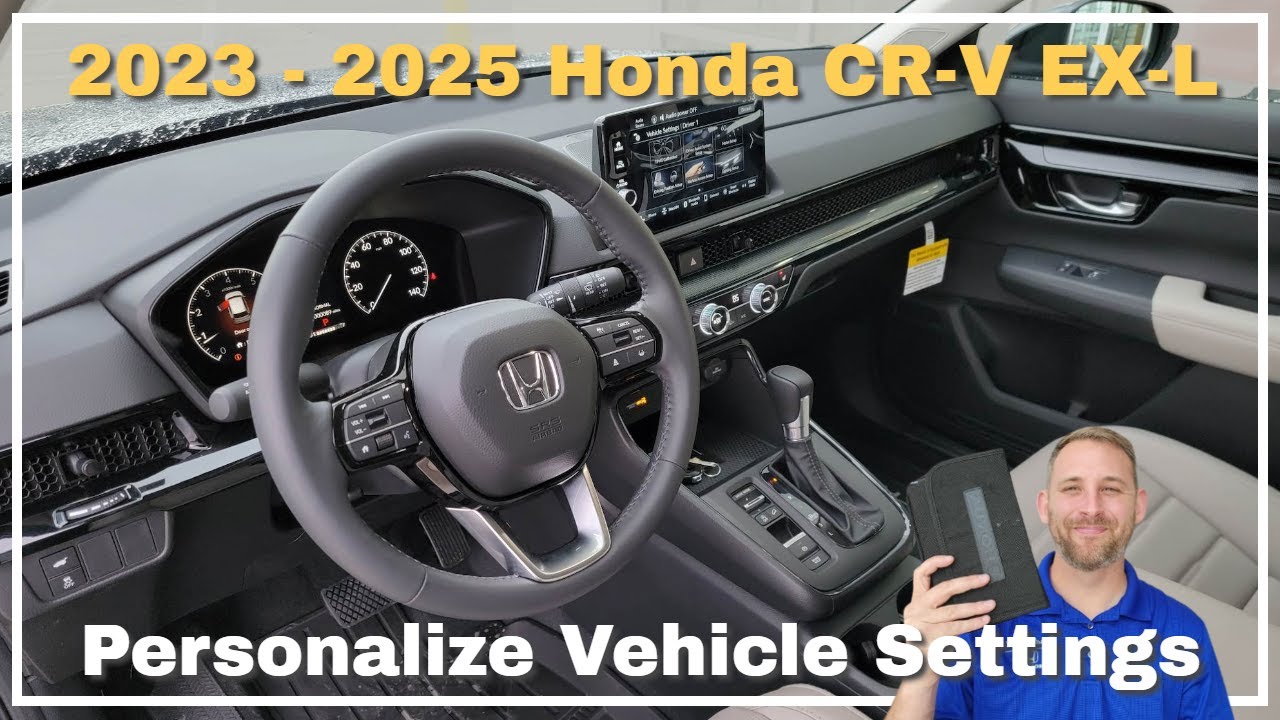 2023 2024 Honda CRV EXL Vehicle Settings YouTube