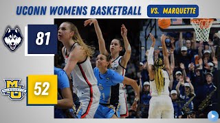 UConn Women&#39;s Basketball advances to Big East championship with win over Marquette.