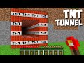 Never ENTER this TNT TUNNEL in Minecraft ! Dangerous TNT PLACE