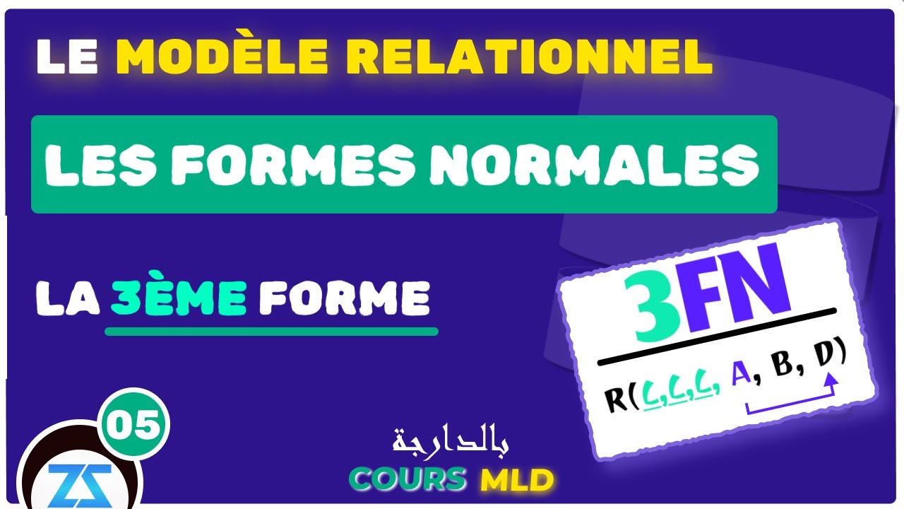 Les formes normales 05: La troisième forme normale 3FN (3NF)  1/2