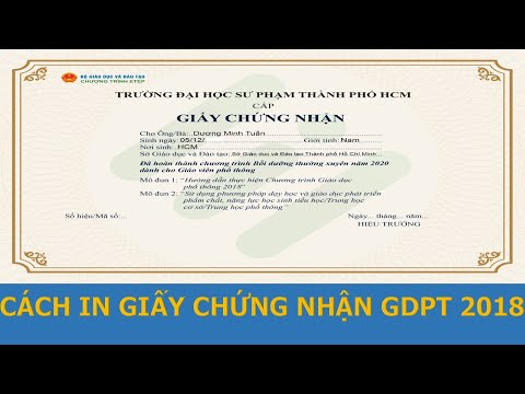 Video: Làm Thế Nào để Chứng Nhận Chương Trình