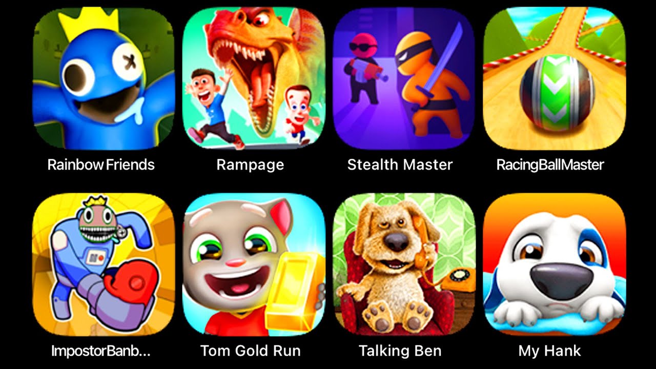 MY TALKING ( TOM, MY HANK, TALKING BEN) & RAMPAGE, TOM GOLD RUN ...