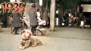 1935 渋谷駅前で忠犬ハチ公が歩いていた頃