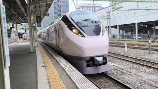 構回22M E657系 K7編成 特急ひたち22号品川行の送り込み回送 回送列車が仙台駅6番線に入線するシーン