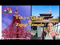 Tokyo Tower and Zojoji Temple -ဂျပန်ဗုဒ္ဓဘာသာဘုန်းကြီးကျောင်းနဲ. ဂျပန်မှာဒုတိယအမြင့်ဆုံးတာဝါ
