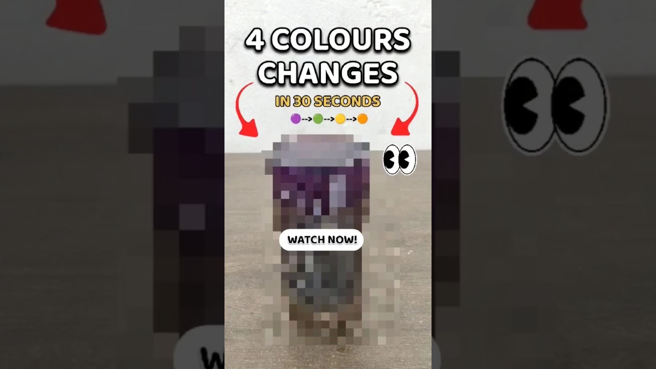 4 COLOR CHANGES in 30 Seconds! | Science Experiment Explained 🧪"l 
