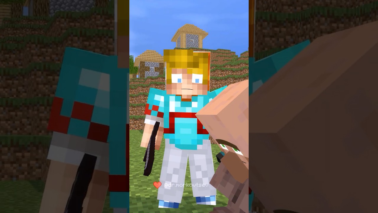 Тумка случайно задел жителя! 💀 #minecraft #майнкрафт