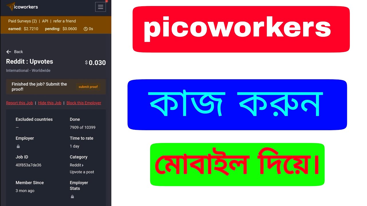 Picoworkers How To Complete A Job?