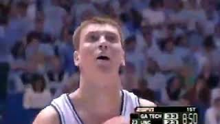 Tyler Hansbrough 40 points vs Georgia Tech North Carolina Freshman Record