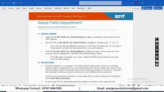 New Perspectives Excel 2019 | Module 4: SAM Project 1a Alanis Parks Department screenshot 5