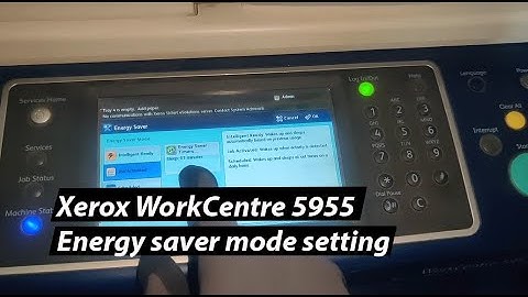 Xerox 5955 energy saver setting | Xerox timeout setting | xerox workcentre 5955 energy saver mode
