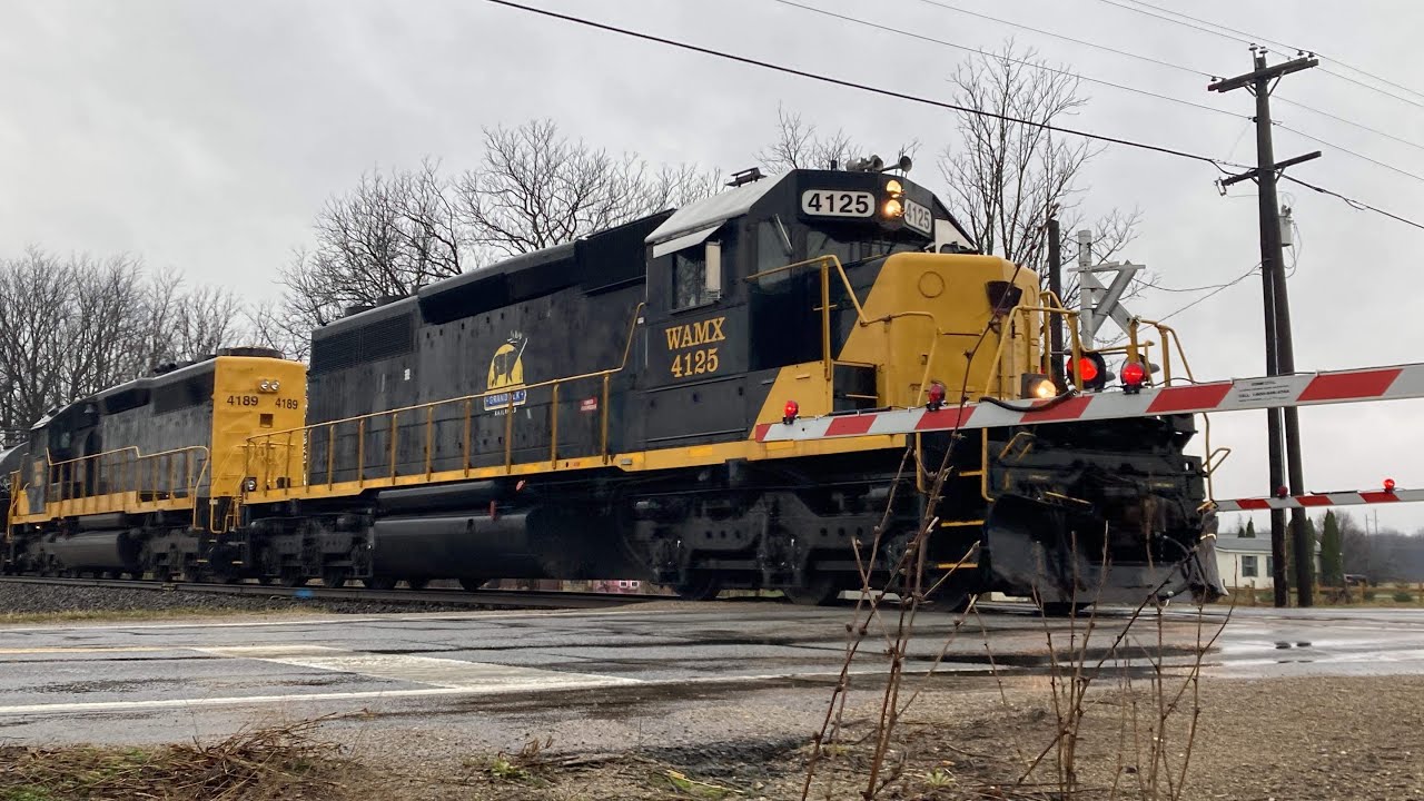 grand elk railroad freight train 20 wamx 4125 awesome angle - YouTube