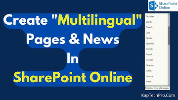 How To Create Multilingual Pages In SharePoint Online