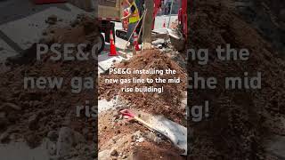 PSE&G installing the new gas line for the mid rise building! #contractor #construction #gas #diy