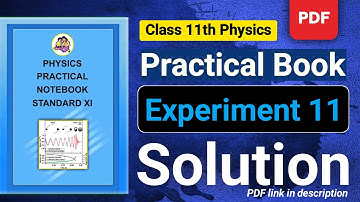 11th physics practical book - physics practical class 11 experiment 11 - thermistor  Solution Buddy