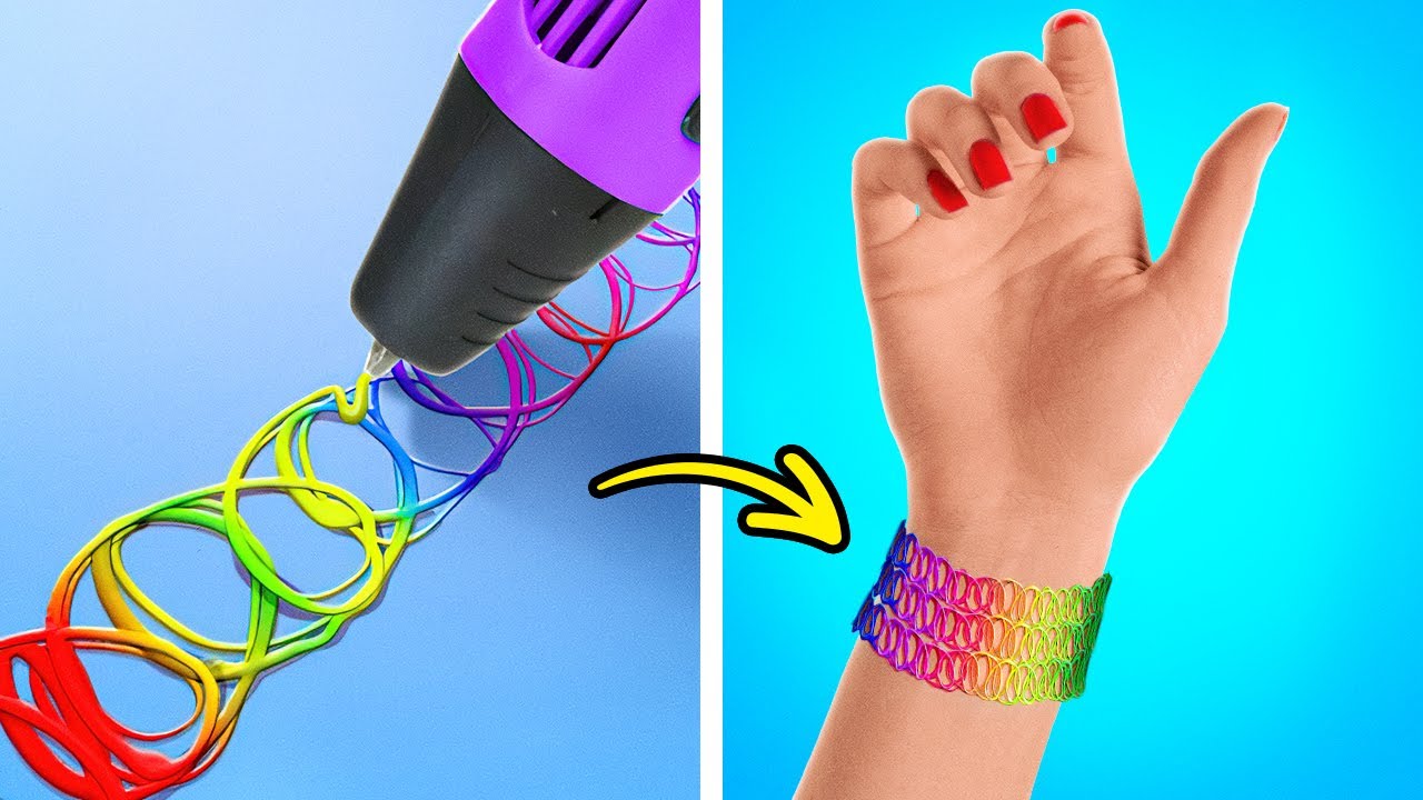 3D PEN & HOT GLUE MAGIC! Cool DIY Crafts & Jewelry - YouTube