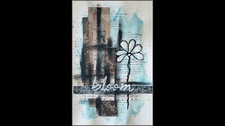 Mixed Media Art Journal Page - Use Your Scraps