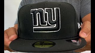 New York Ny Giants Nfl Teambasic Blackwhite Fitted Hat By New Era