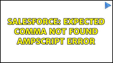 Salesforce: Expected comma not found AMPScript error
