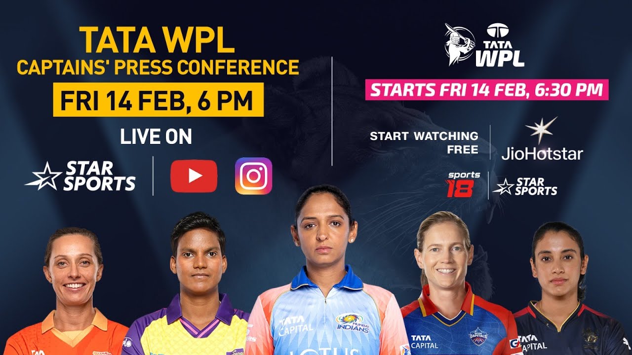 Watch Harmanpreet, Smriti, Deepti and the TATA WPL Captains LIVE, before the start of #WPL2025!