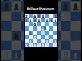 Brilliant Checkmate ♟️ Perfect Finish! #shorts  #ytshorts  #chess  #checkmate