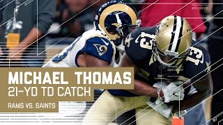 Drew Brees Connects with Michael Thomas for a 21-Yard TD! | Rams vs. Saints | NFL