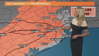 Heat Advisory goes into effect Wednesday afternoon with 'feels like' temps hitting 108