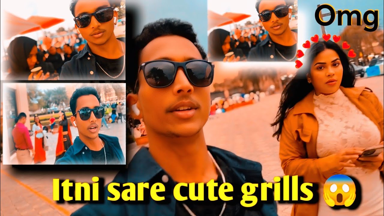 Dubai Mein Itni sare cute🤣 grills single Mein public  reaction video 😜@joshi02-v6s 