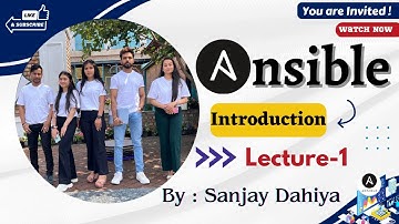 Ansible Lecture-1| Ansible Introduction| Ansible Tutorial For Beginners| In Hindi| By Sanjay Dahiya