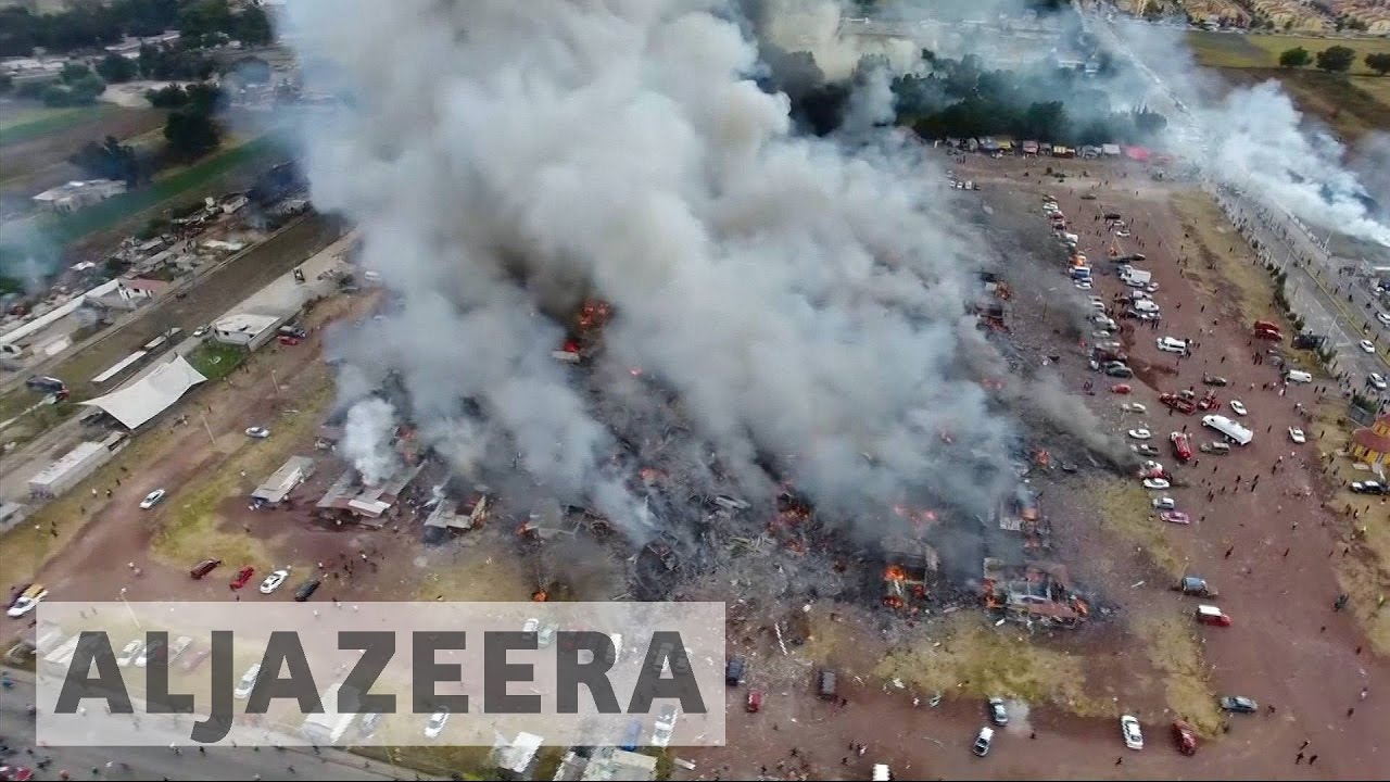 المكسيك: مقتل 31 شخصاً في انفجار ضخم بسوق للألعاب النارية