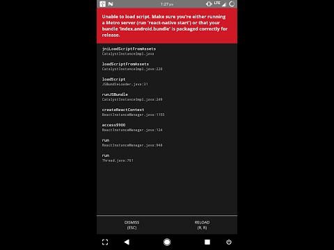 React native error unable to load script make sure you're running a metro server