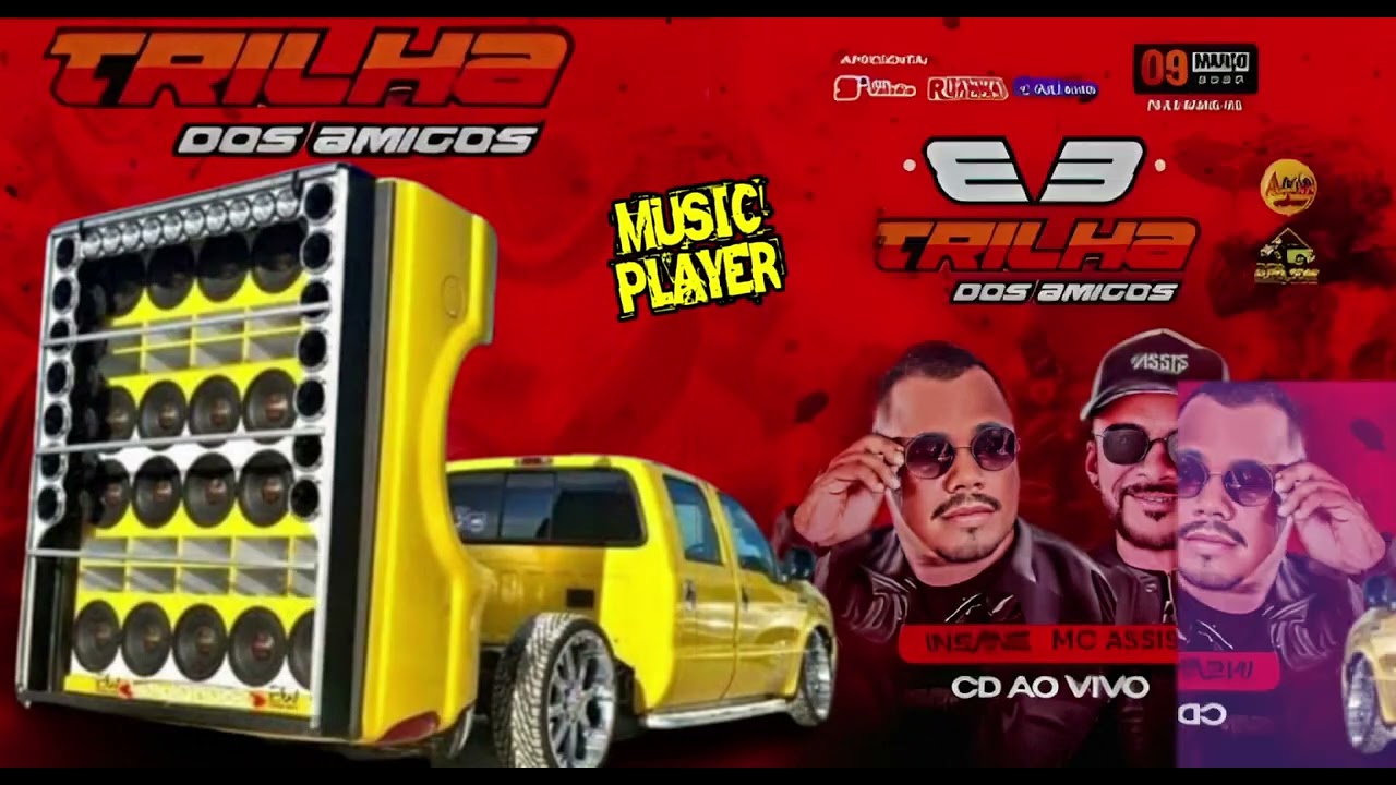 CD 3° TRILHA DOS AMIGOS De Paulo Ramos MA | Insane Dj e Mc Assis | Exc. Músic Player CD's Automotivo