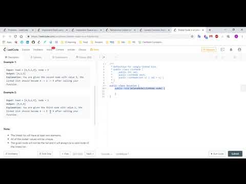 (C#)LeetCode 237  Delete Node in a Linked List