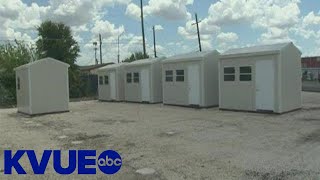 Nonprofit teams up with local businesses to build transitional shelter at Esperanza Community | KVUE
