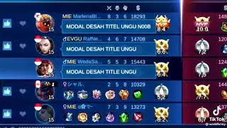 TITLE UNGU MODAL DESAH TIK TOK (Mobile legends)