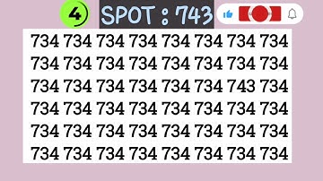 Fast Eyes? Find the odd 743! #fypシ゚viral #fypviral #fyp #iqtest #shorts #eymath #trending #trend