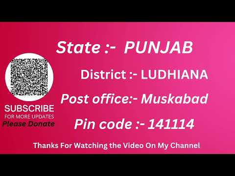 Punjab Ludhiana Muskabad Ka pin code 141114 / Ludhiana Muskabad ka post office