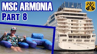 MSC Armonia Part 8: Water Couch, Pool Time, Dinner, Staff Variety Show  ParoDeeJay Cruise Vlog 2020