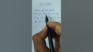 When points lie on X-Axis