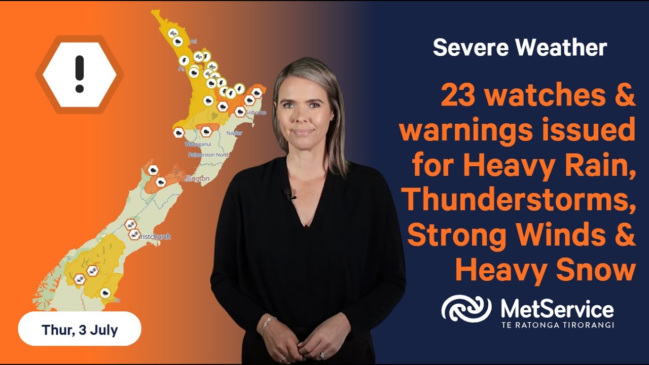 NZ Severe Weather Update - Thursday 3rd July 2025 - YouTube