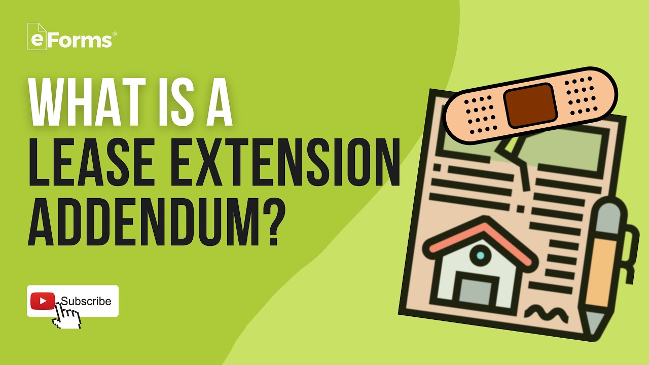 What Is A Lease Extension Addendum YouTube