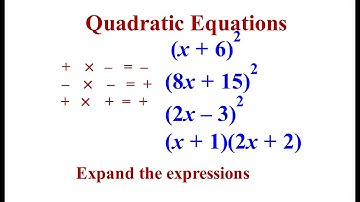 QUADRATIC EQUATIONS: HOW TO EXPAND QUADRATIC EXPRESSIONS kcse 2023 math